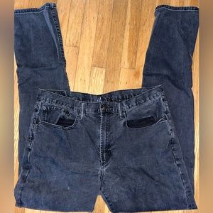 Washed Black Gap Slim Fit Jeans